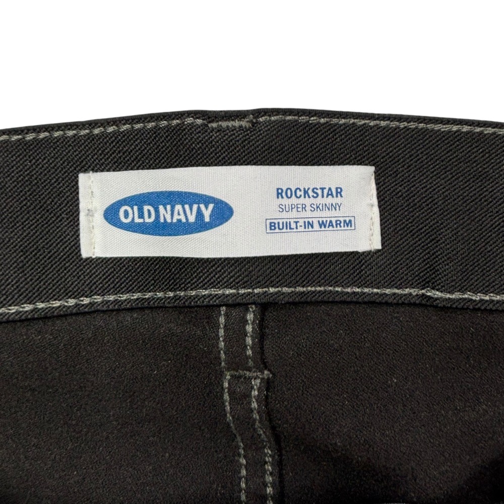 Old Navy Women Plus 24 Rockstar Super Skinny Gray Built-In‎ Warm Stretch Jeans - Picture 6 of 16